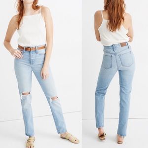 Madewell Classic Straight Jeans in Hartsville Wash vintage light blue